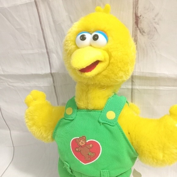 Sesame Street 2004 Nanco Plush Big Bird Green Overalls Stuff Animal 12 in Plush - Picture 6 of 6